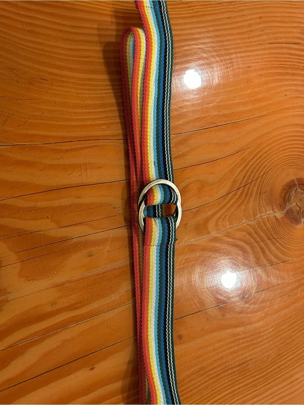 Rainbow Stripe Fabric Belt